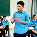 Youth Leader Inspiring Students**

"A fully clothed, young Vietnamese community leader giving a speech to high school students in a modern classroom, modest clothing, appropriate attire, safe for work, perfect anatomy, natural proportions, professional photograph, family-friendly, focusing on education and positive values, bright and encouraging atmosphere."

**